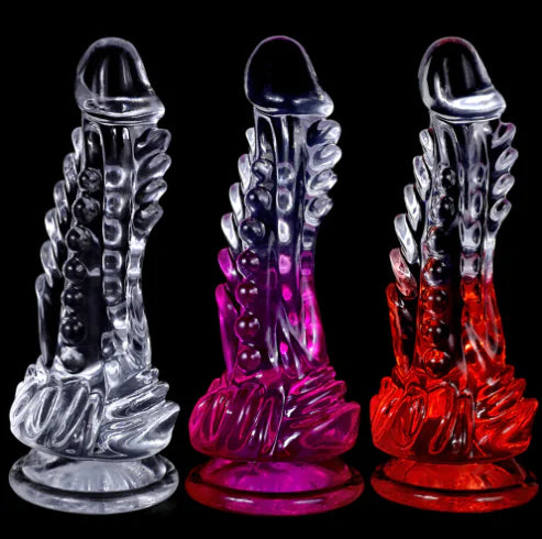 Realistic Clear Monster Dildo with Suction Cup (One Piece)