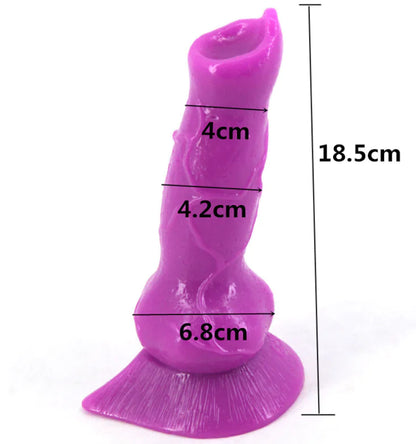 Realistic Skin Texture Animal-Style Dog Wolf Dildo