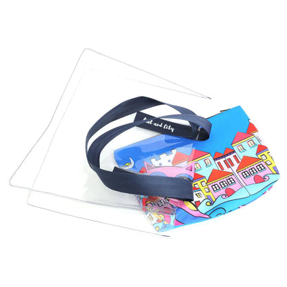 Biggdesign Owl And City Transparent Shopping and Beach Bag