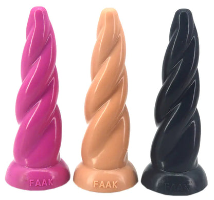 FAAK Silicone Realistic Anal Plug with Suction Cup