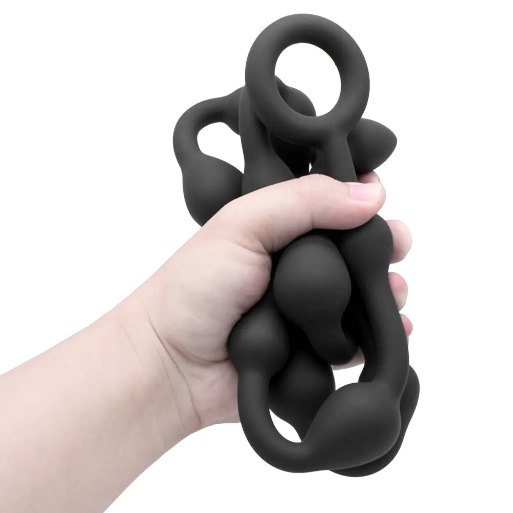 Silicone Anal Beads and Plug - 111cm Long