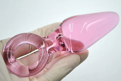 38mm Pink Phallus Glass Anal Dildo, Adult Toy