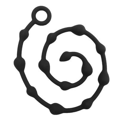 Silicone Anal Beads and Plug - 111cm Long