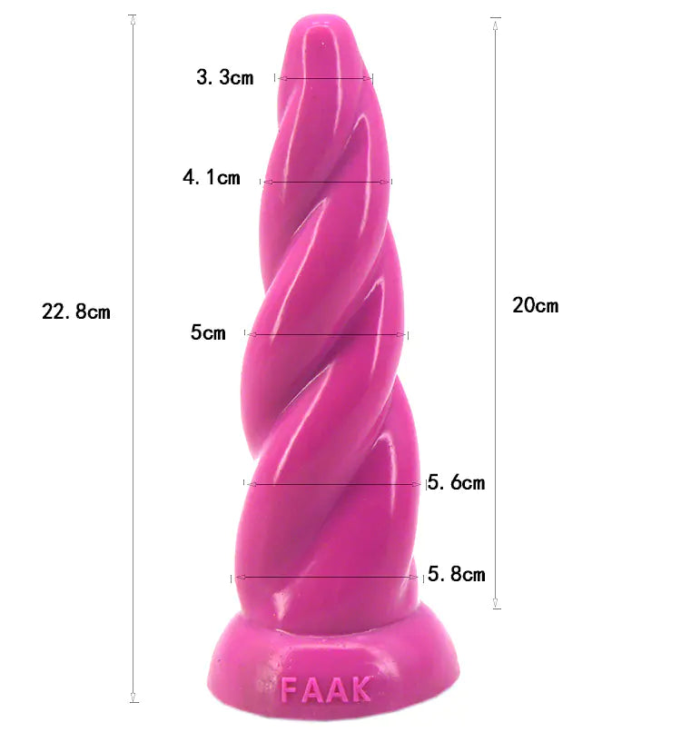 FAAK Silicone Realistic Anal Plug with Suction Cup