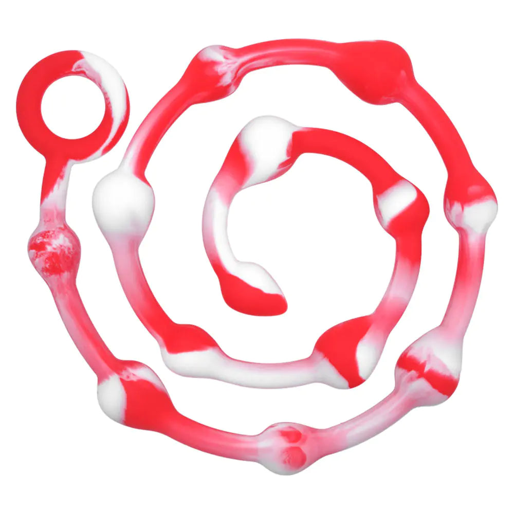 Silicone Anal Beads and Plug - 111cm Long