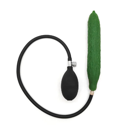 Silicone Inflatable Cucumber-Shaped Dildo Extension