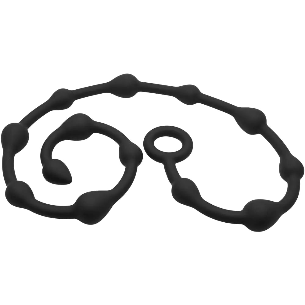 Silicone Anal Beads and Plug - 111cm Long