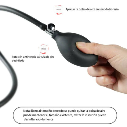 Silicone Inflatable Cucumber-Shaped Dildo Extension