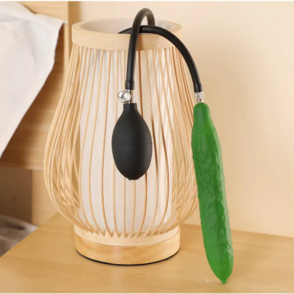 Silicone Inflatable Cucumber-Shaped Dildo Extension