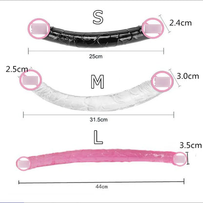 Double-Ended Transparent Crystal Dildo for Women